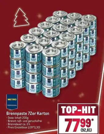 METRO Brennpaste 72er karton Angebot