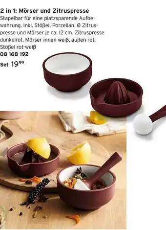 Tchibo 2in1: mörser und zitruspresse Angebot