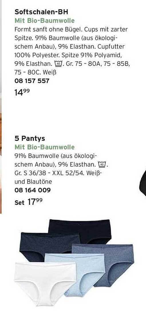 Softschalenbh oder pantys Angebot bei Tchibo