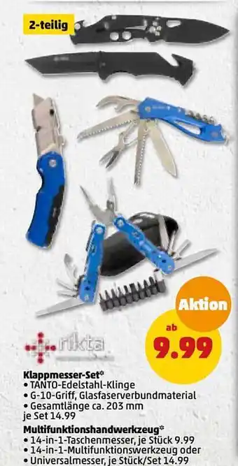 PENNY Rikta klappmesser-set, multifunktionshandwerkzeug Angebot