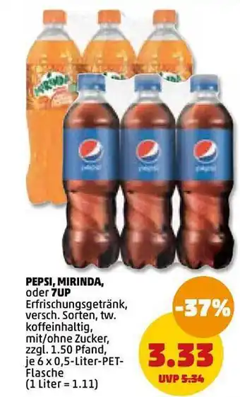 PENNY Pepsi, mirinda oder 7up Angebot