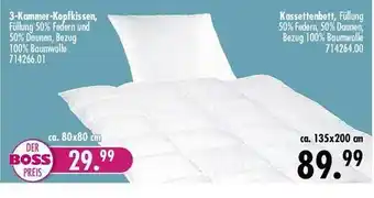 Möbel Boss 3-kammer-kopfkissen, kassettenbett Angebot