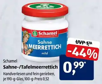 Aldi Süd Schamel Sahne Tafelmeerrettich 190g Glas Angebot