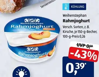 Aldi Süd Weihenstephan Rahmjoghurt 150 g becher Angebot