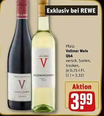 REWE Pfalz: vollmer wein qba Angebot