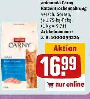 REWE Kaufpark Animonda carny katzentrockennahrung Angebot