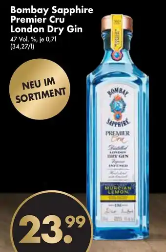 Trink und Spare Bombay Sapphire Premier Cru London Dry Gin 700ml Angebot