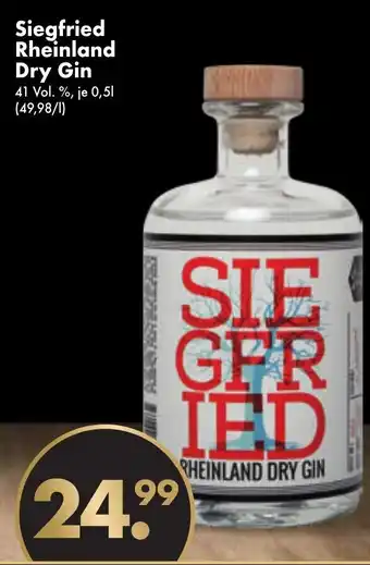 Trink und Spare Siegfried Rheinland Dry Gin 500ml Angebot