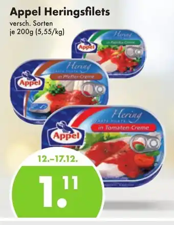 Trink und Spare Appel Heringsfilets 200g Angebot