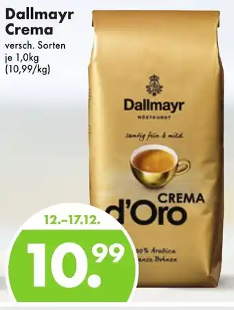 Trink und Spare Dallmayr Crema d'Oro 1kg Angebot