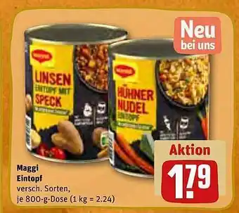 REWE Kaufpark Maggi eintopf Angebot