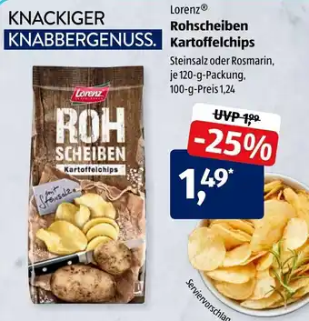 Aldi Süd Lorenz Rohscheiben Kartoffelchips 120g Angebot