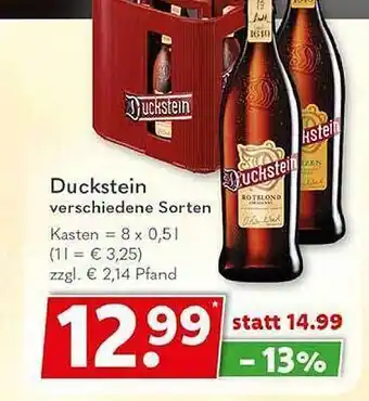 Getränkeland Duckstein verschiedene sorten Angebot