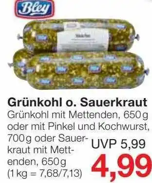 Jawoll Bley grünkohl oder sauerkraut Angebot