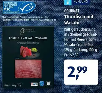 Aldi Süd Gourmet Thunfisch mit Wasabi 125g Angebot