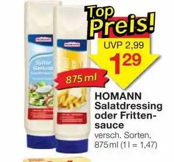 Jawoll Homann salatdressing oder frittensauce Angebot