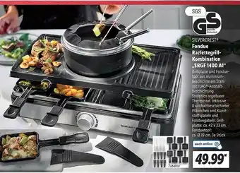 Lidl Silvercrest fondue raclettegrillkombination „srgf 1400 a1“ Angebot