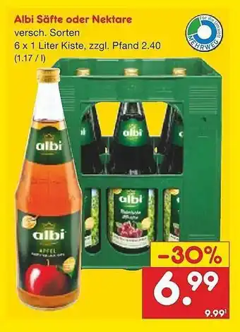 Netto Marken-Discount Albi säfte oder nektare Angebot