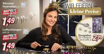 KiK Silvester haarreifen oder luftschlangen oder zinngießen Angebot