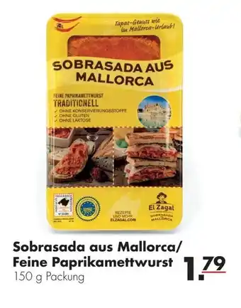 Handelshof Sobrasada aus Mallorca/Feine Paprikamettwurst 150g Angebot