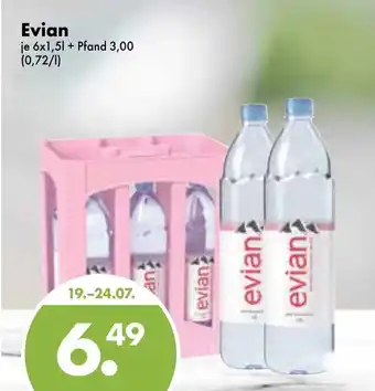 Trink und Spare Evian 6x1,5L Angebot