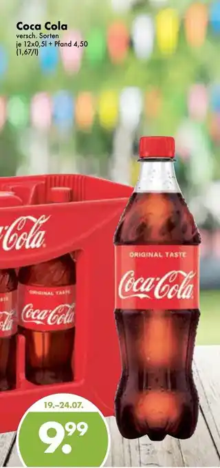 Trink und Spare Coca Cola 12x0,5L Angebot