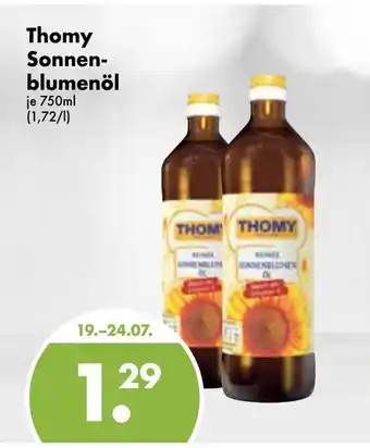 Trink und Spare Thomy Sonnenblumenöl 750ml Angebot