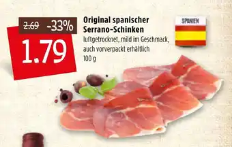 Kupsch Original Spanischer Serrano Schinken 100g Angebot