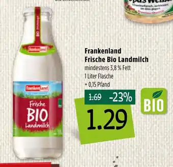 Kupsch Frankenland Frische Bio Landmilch 1L Angebot