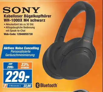 Expert Sony kabelloser bügelkopfhörer wh-1000x m4 schwarz Angebot