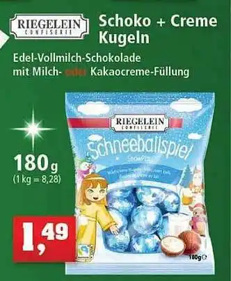 Thomas Philipps Riegelein schoko + creme kugeln Angebot