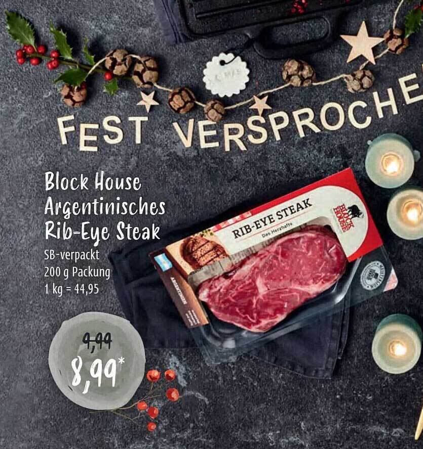 Block house argentinisches ribeye steak Angebot bei Edeka