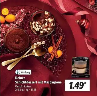 Lidl Deluxe schichtdessert mit mascarpone Angebot