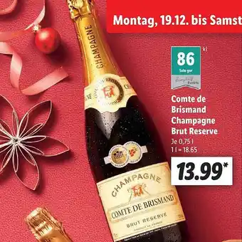 Lidl Comte de brismand champagne brut reserve Angebot