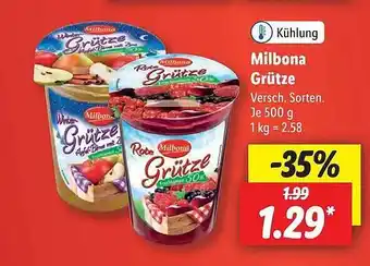 Lidl Milbona grütze Angebot