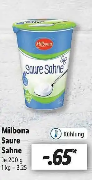 Lidl Milbona saure sahne Angebot