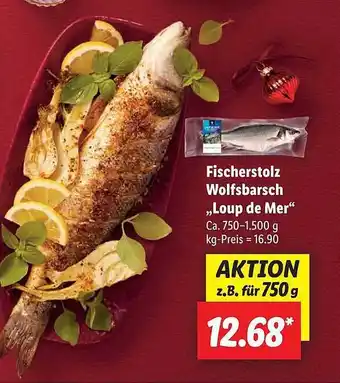 Lidl Frischerstolz wolfsbarsch „loup de mer“ Angebot