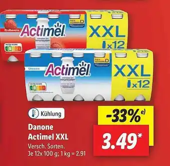 Lidl Danone actimel xxl Angebot