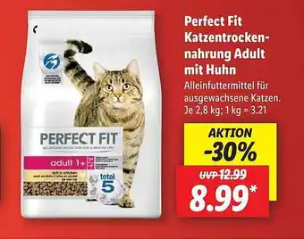 Lidl Perfect fit katzentrockennahrung adult mit huhn Angebot