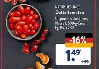 Aldi Süd Natur lieblinge datteltomaten Angebot