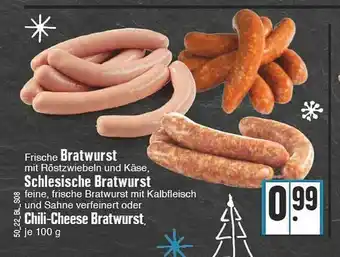 E-Center Bratwurst, schlesische bratwurst oder chili-cheese bratwurst Angebot