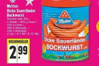 E-Center Metten dicke sauerländer bockwurst Angebot