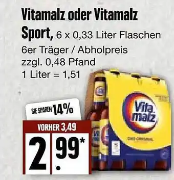 E-Center Vitamalz oder vitamalz sport Angebot