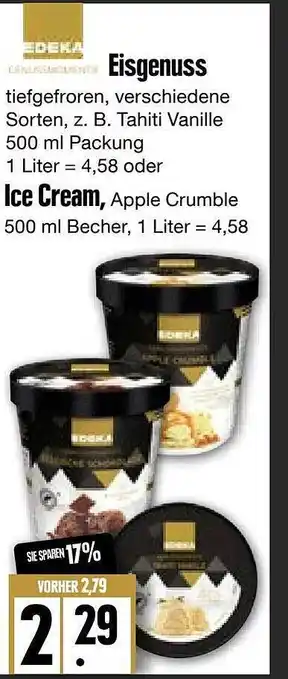 E-Center Edeka genussmomente eisgenuss oder ice cream Angebot