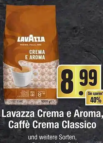 Edeka Lavazza crema e aroma, caffè crema classico Angebot