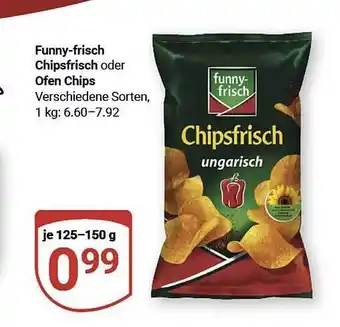 Globus Funny frisch chipsfrisch oder ofen chips Angebot