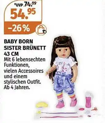 Müller Baby born sister brünett 43 cm Angebot