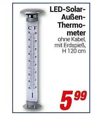 CENTERSHOP Led-solar-außen-thermometer Angebot