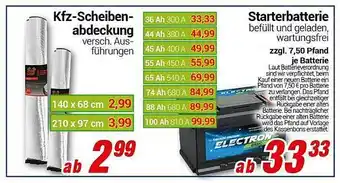 CENTERSHOP Kfz-scheibenabdeckung oder starterbatterie Angebot