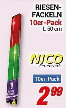 CENTERSHOP Riesen-fackeln 10er-pack Angebot